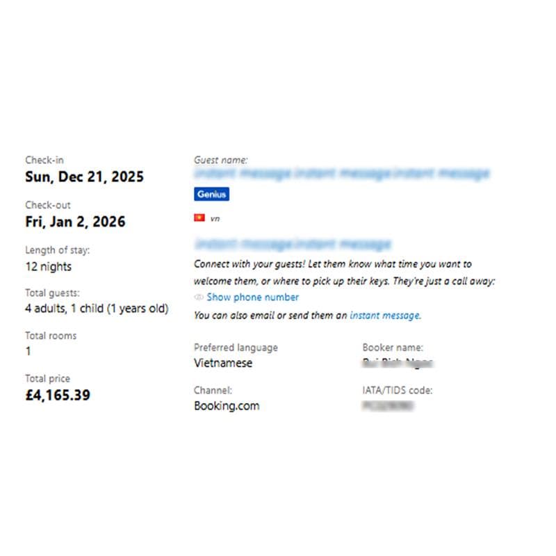 Booking performance 5